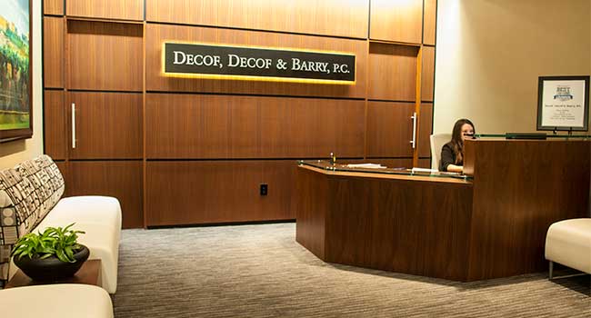 Photo of interior of Decof & Decof offices